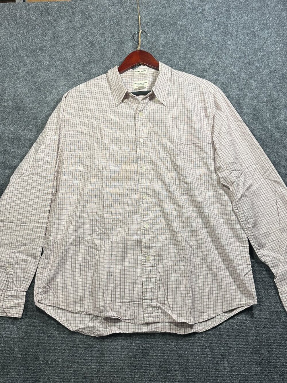 American Eagle Outfitters Shirt Mens Large Vintage Slim Fit Purple Pink Plaid